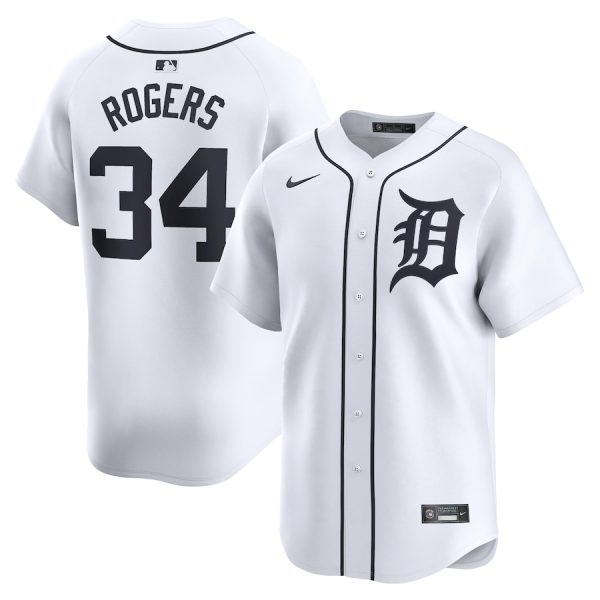 Jake Rogers Detroit Tigers Nike Home Limited Player Jersey – White –