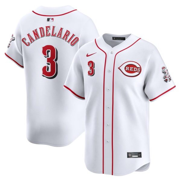 Jeimer Candelario Cincinnati Reds Nike Home Limited Player Jersey – White –