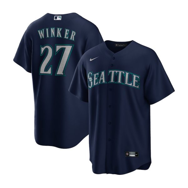 Jesse Winker Seattle Mariners Nike Alternate Replica Player Jersey – Navy –