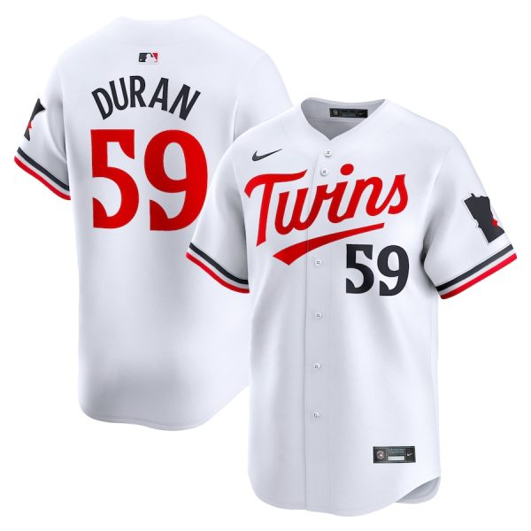 Jhoan Duran Minnesota Twins Nike Home Limited Player Jersey – White –