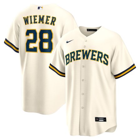 Joey Wiemer Milwaukee Brewers Nike Home Replica Player Jersey – Cream –