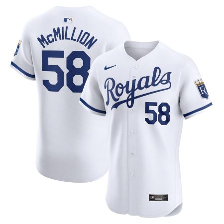 John McMillon Kansas City Royals Nike Home Elite Player Jersey – White –