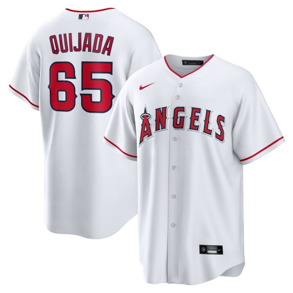 José Quijada Los Angeles Angels Nike Home  Replica Player Jersey – White –