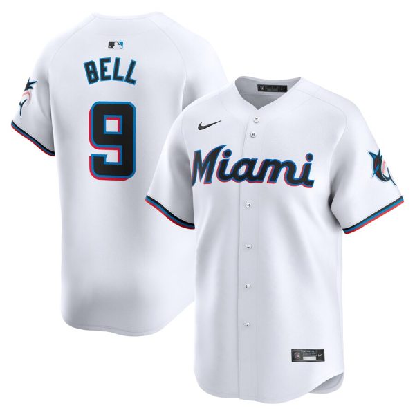 Josh Bell Miami Marlins Nike Home Limited Player Jersey – White –