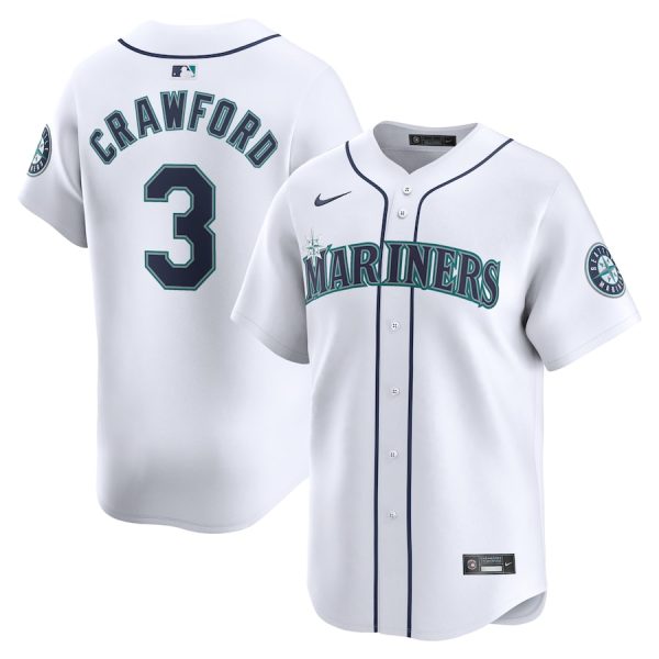 J.P. Crawford Seattle Mariners Nike Home Limited Player Jersey – White –