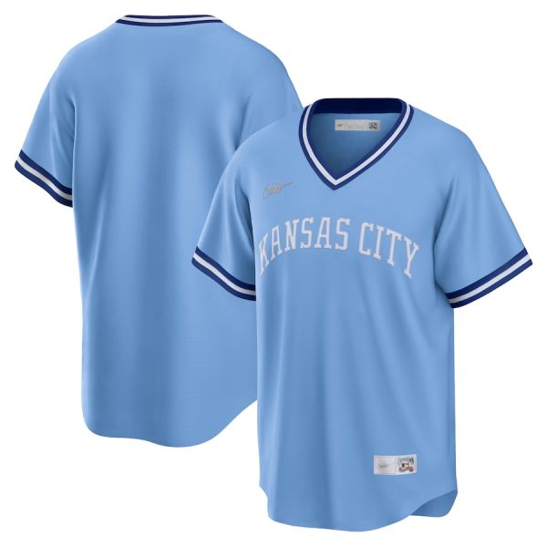 Kansas City Royals Nike Road Cooperstown Collection Team Jersey – Light Blue –