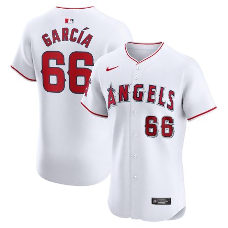 Luis Garcia Los Angeles Angels Nike Home Elite Player Jersey – White –
