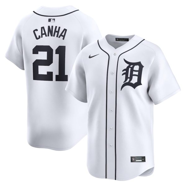 Mark Canha Detroit Tigers Nike Home Limited Player Jersey – White –