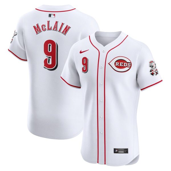 Matt McLain Cincinnati Reds Nike Home Elite Player Jersey – White –