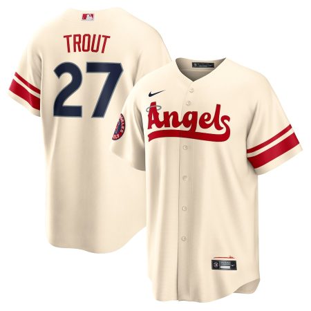 Mike Trout Los Angeles Angels Nike City Connect Replica Player Jersey – Cream –