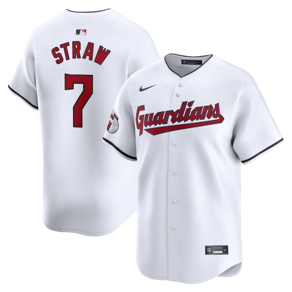 Myles Straw Cleveland Guardians Nike Home Limited Player Jersey – White –