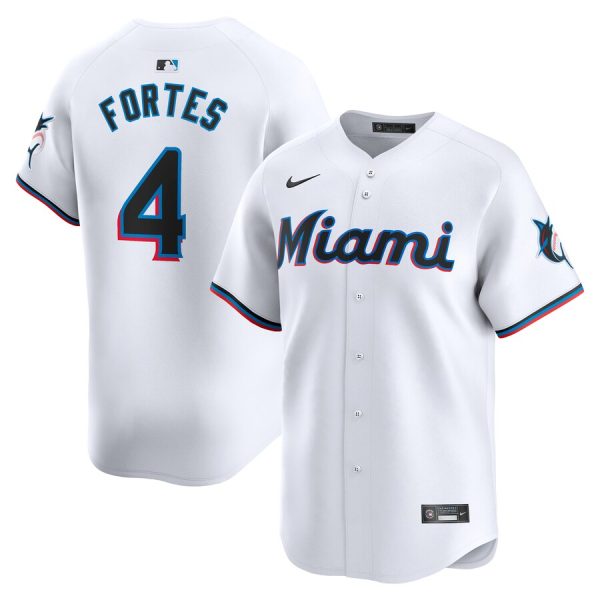 Nick Fortes Miami Marlins Nike Home Limited Player Jersey – White –