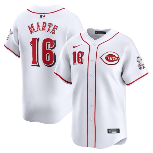 Noelvi Marte Cincinnati Reds Nike Home Limited Player Jersey – White –