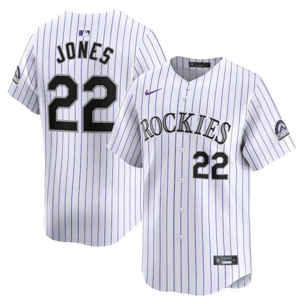 Nolan Jones Colorado Rockies Nike Home Limited Player Jersey – White –