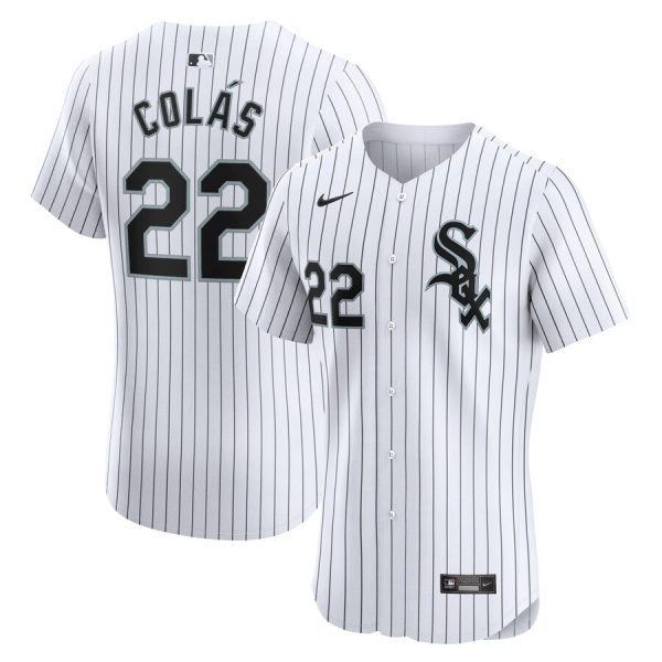 Oscar Colas Chicago White Sox Nike Home Elite Player Jersey – White –