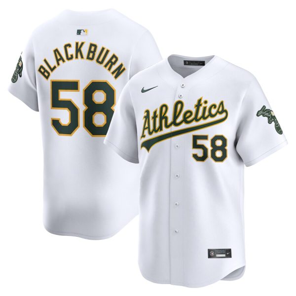 Paul Blackburn Oakland Athletics Nike Home Limited Player Jersey – White –