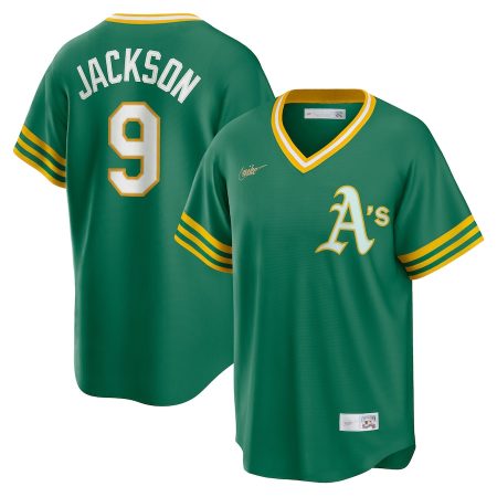 Reggie Jackson Oakland Athletics Nike Road Cooperstown Collection Player Jersey – Kelly Green –