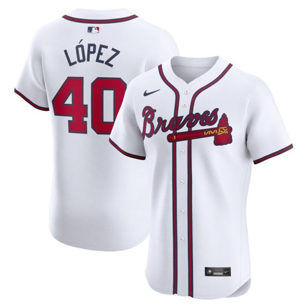 Reynaldo Lopez Atlanta Braves Nike Home Elite Player Jersey – White –