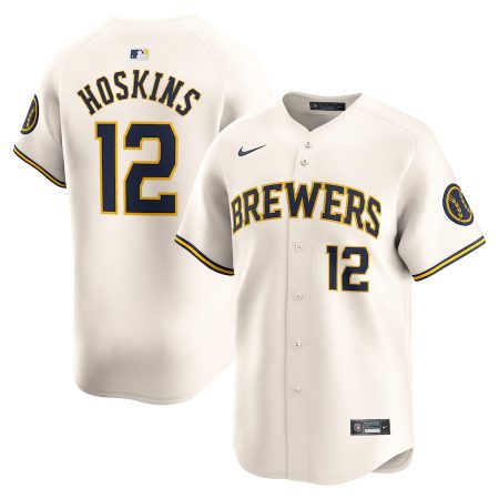 Rhys Hoskins Milwaukee Brewers Nike Home Limited Player Jersey – Cream –