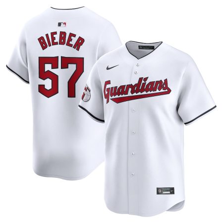 Shane Bieber Cleveland Guardians Nike Home Limited Player Jersey – White –