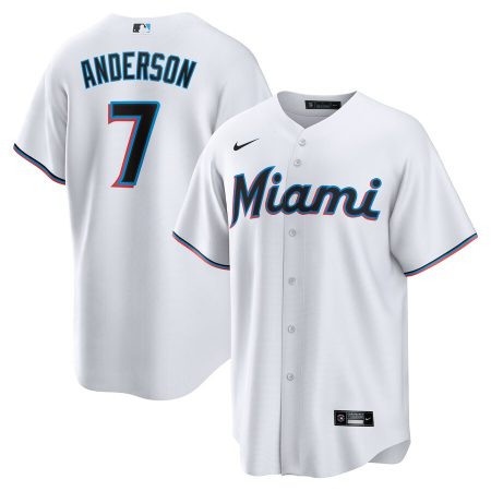 Tim Anderson Miami Marlins Nike Home Replica Player Jersey – White –