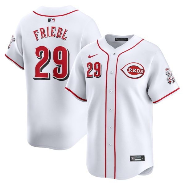 TJ Friedl Cincinnati Reds Nike Home Limited Player Jersey – White –