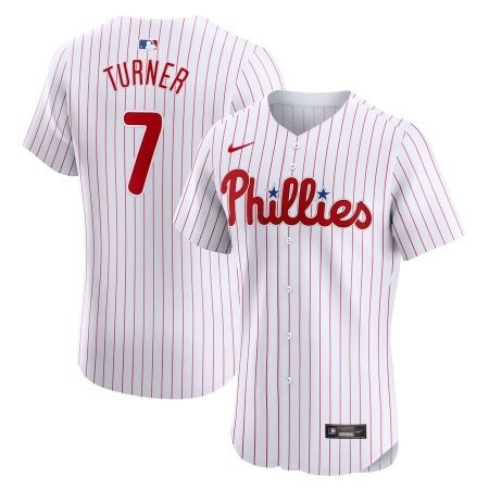Trea Turner Philadelphia Phillies Nike Home Elite Jersey – White –