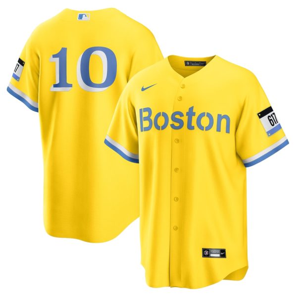 Trevor Story Boston Red Sox Nike City Connect Replica Player Jersey – Gold –