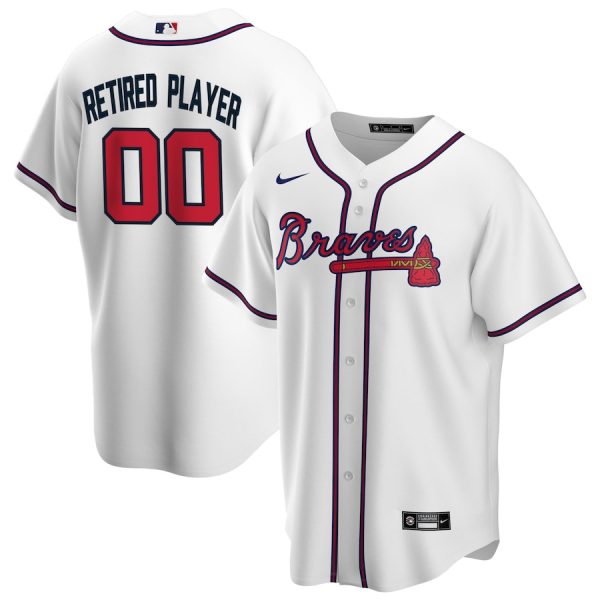 Atlanta Braves Nike Home Pick-A-Player Retired Roster Replica Jersey – White –