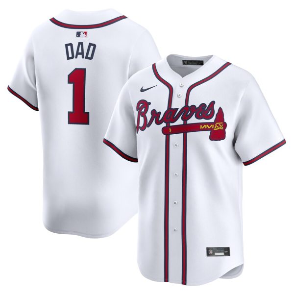 Atlanta Braves Nike #1 Dad Home Limited Jersey – White –