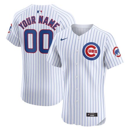 Chicago Cubs Nike Home Elite Custom Jersey – White –