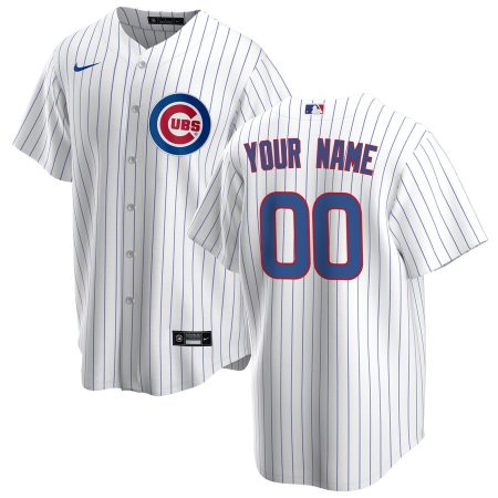 Chicago Cubs Nike Home Replica Custom Jersey – White –