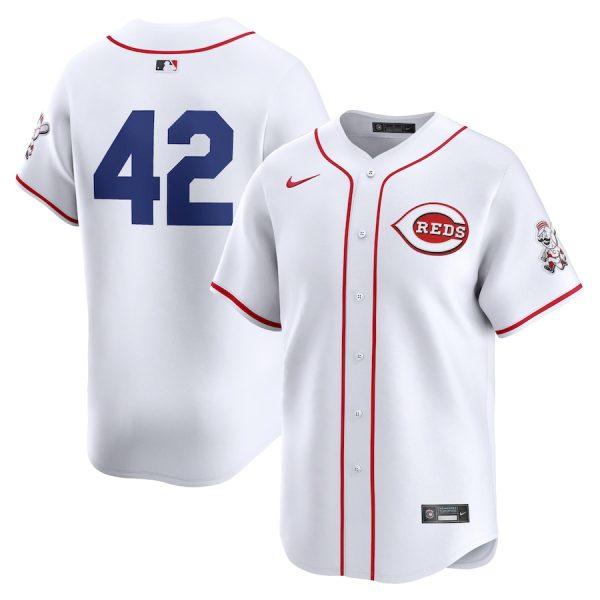 Cincinnati Reds Nike 2024 Jackie Robinson Day Home Limited Jersey – White –