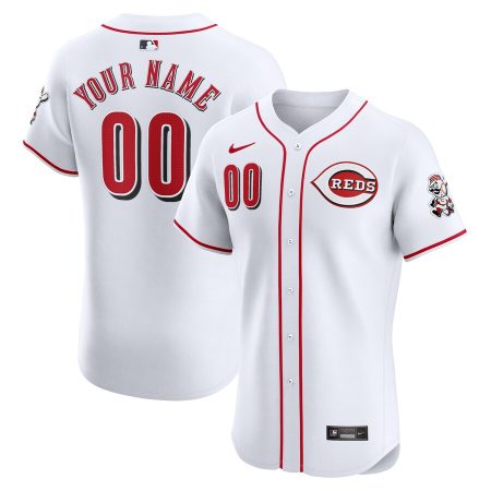 Cincinnati Reds Nike Home Elite Custom Jersey – White –