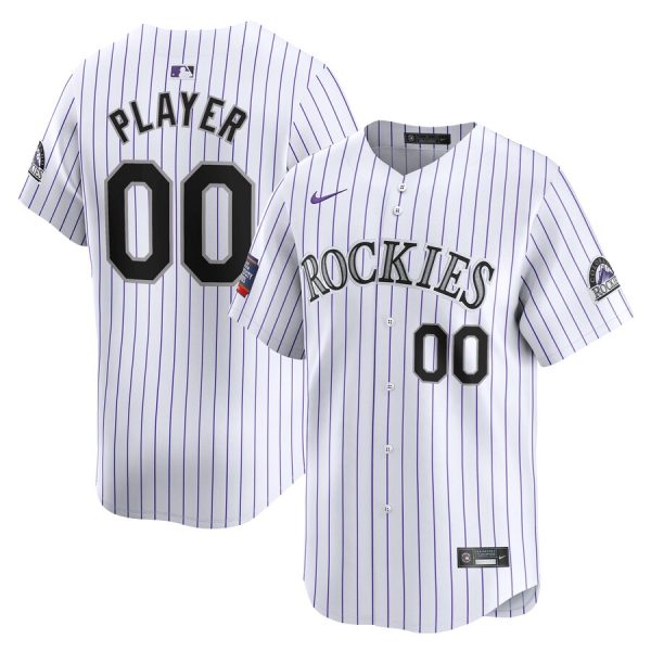 Colorado Rockies Nike 2024 MLB World Tour Mexico City Series Home Limited Pick-A-Player Jersey – White –