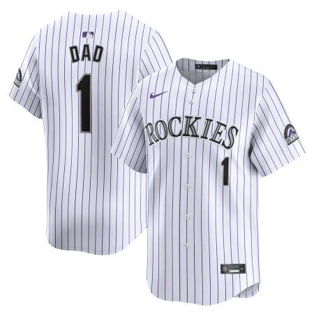 Colorado Rockies Nike #1 Dad Home Limited Jersey – White –