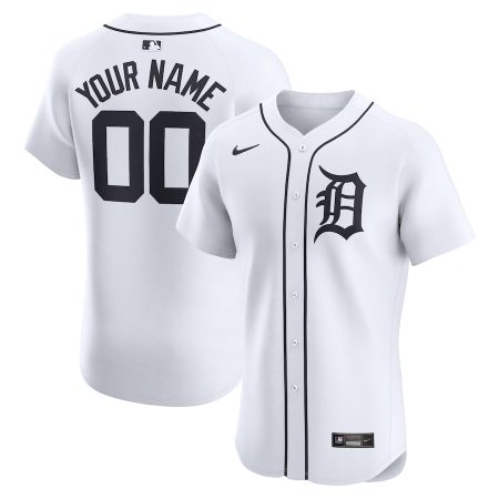 Detroit Tigers Nike Home Elite Custom Jersey – White –