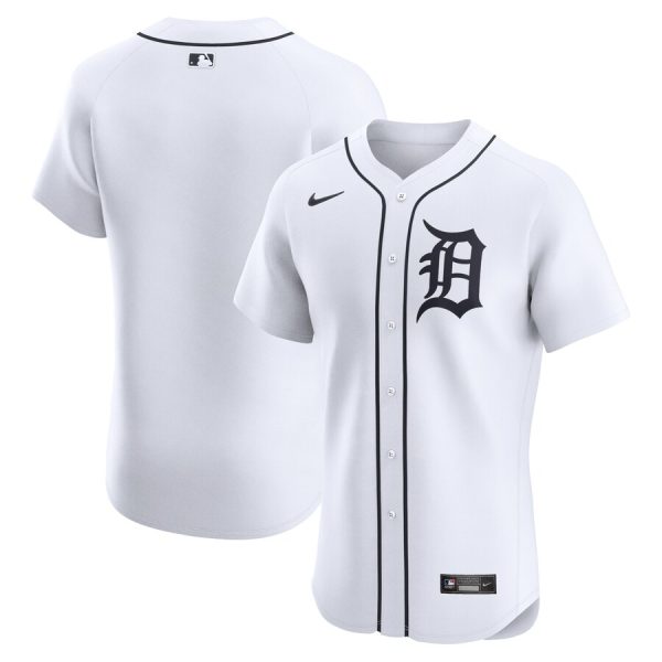 Detroit Tigers Nike Home Elite Jersey – White –