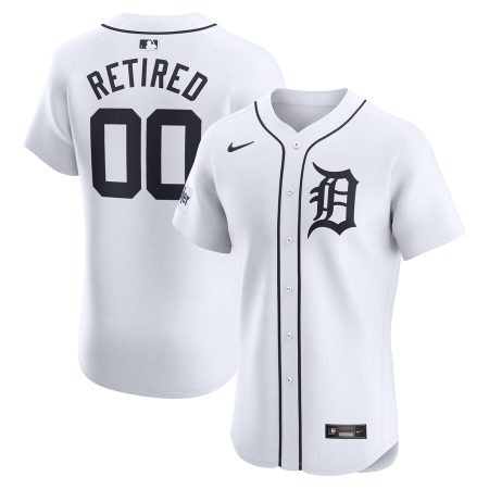 Detroit Tigers Nike Home Elite Pick-A-Player Retired Roster Patch Jersey – White –