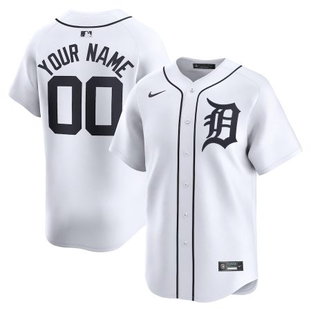 Detroit Tigers Nike Home Limited Custom Jersey – White –