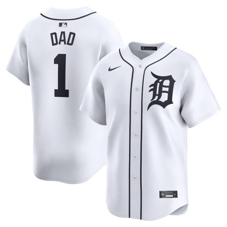 Detroit Tigers Nike #1 Dad Home Limited Jersey – White –