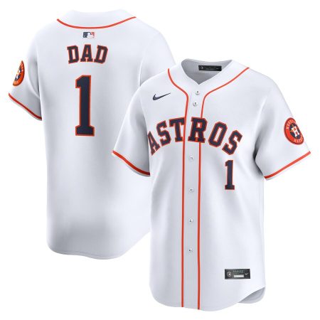 Houston Astros Nike #1 Dad Home Limited Jersey – White –