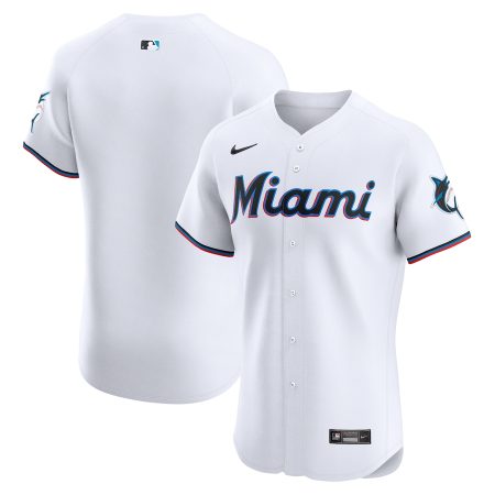 Miami Marlins Nike Home Elite Jersey – White –