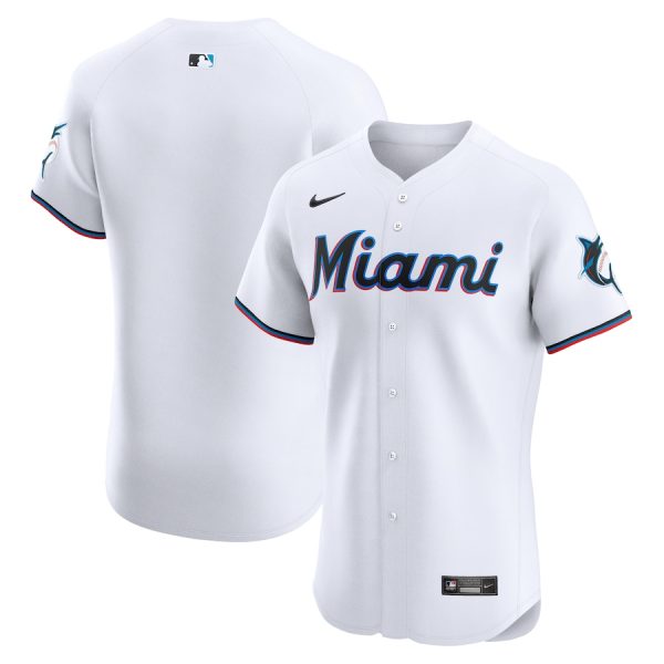 Miami Marlins Nike Home Elite Jersey – White –