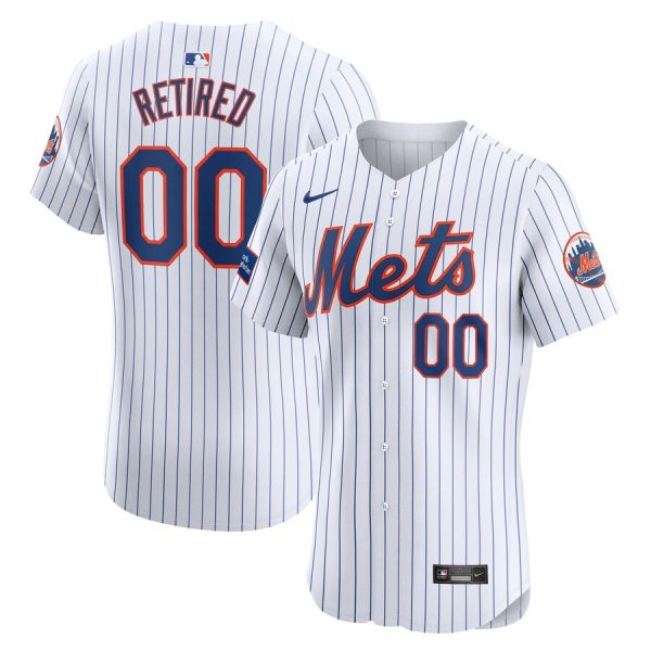 New York Mets Nike Home Elite Pick-A-Player Retired Roster Patch Jersey – White –