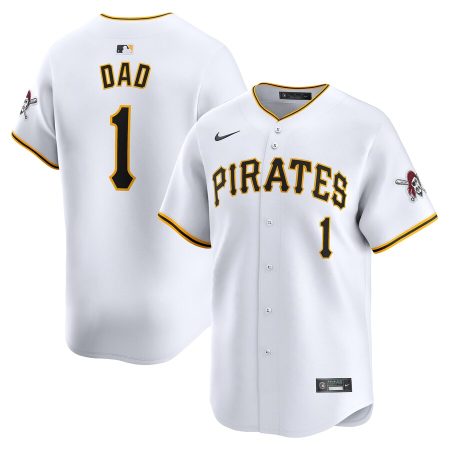 Pittsburgh Pirates Nike #1 Dad Home Limited Jersey – White –
