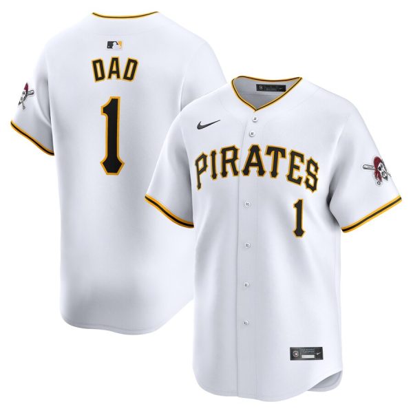 Pittsburgh Pirates Nike #1 Dad Home Limited Jersey – White –