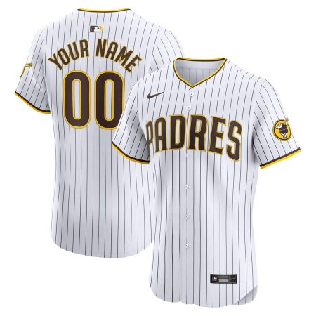 San Diego Padres Nike Home Elite Custom Jersey – White –