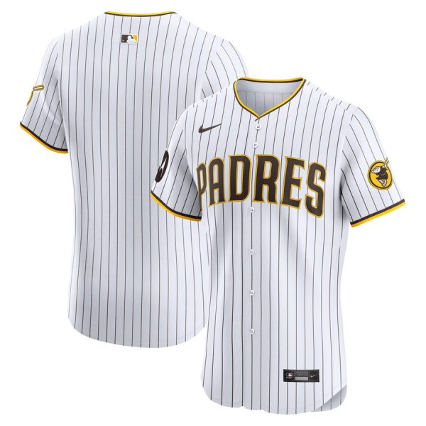 San Diego Padres Nike Home Elite Patch Jersey – White –