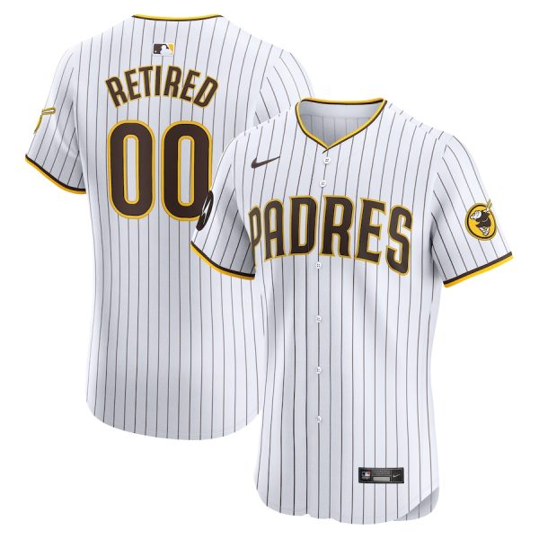 San Diego Padres Nike Home Elite Pick-A-Player Retired Roster Patch Jersey – White –